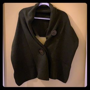 Cozy Wrap, brown with large buttons, OS